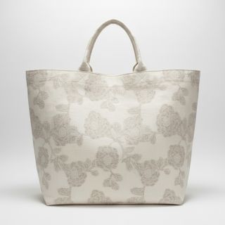 Pamutvászon lenvászonnal JACQUARD Peony flowers