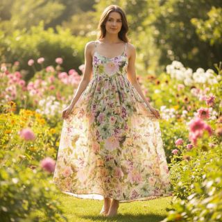 Pamutvászon VOILE Fresh morning digital print