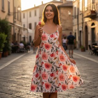 Pamutvászon VOILE Love digital print