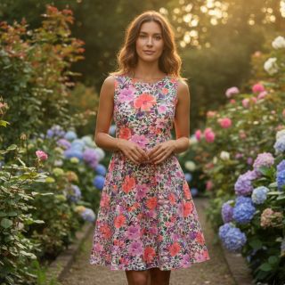 Pamutvászon Expession flowers digital print