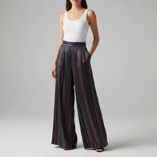 Pamutvászon LUREX stripes navy