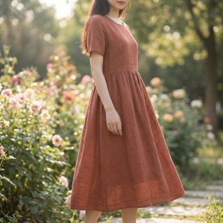 Pamutvászon lenvászonnal chestnut