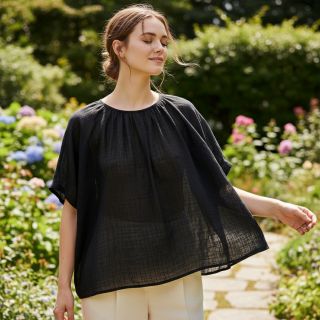 Pamutvászon lenvászonnal black