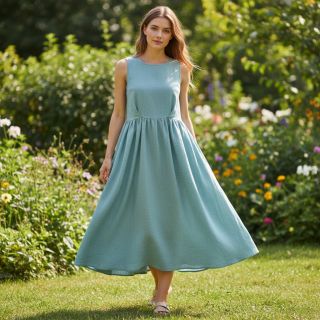 Pamutvászon lenvászonnal old blue