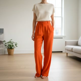 Pamutvászon lenvászonnal orange