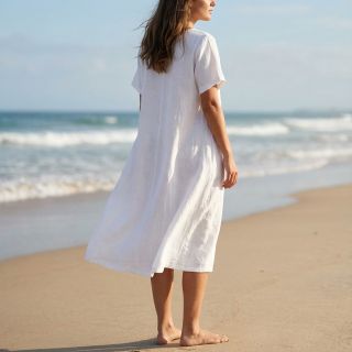 Pamutvászon lenvászonnal off white