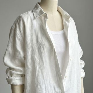 Pamutvászon lenvászonnal off white