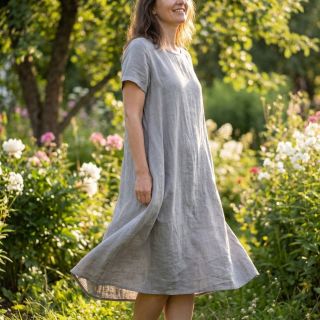 Pamutvászon lenvászonnal grey