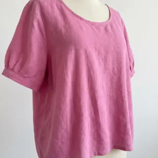 Pamutvászon lenvászonnal dark pink