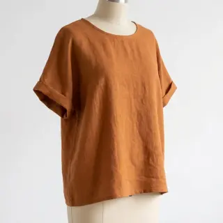 Pamutvászon lenvászonnal cognac