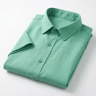 Pamutvászon lenvászonnal apple green