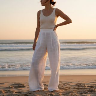 Pamutvászon EMBROIDERY DOBBY Square white