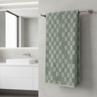 Frottír Checks green