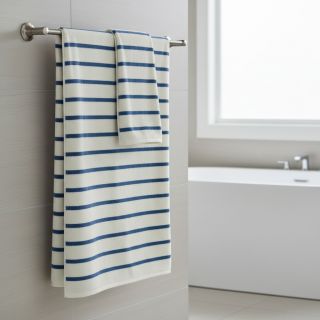 Frottír YARN DYED Stripe SMALL light blue