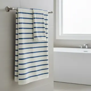 Frottír YARN DYED Stripe SMALL light blue