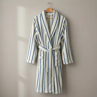 Frottír YARN DYED Stripe SMALL light blue