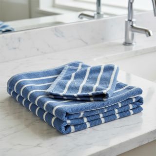 Frottír YARN DYED Stripe BIG light blue