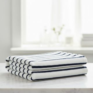 Frottír YARN DYED Stripe SMALL dark blue