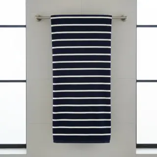 Frottír YARN DYED Stripe BIG dark blue