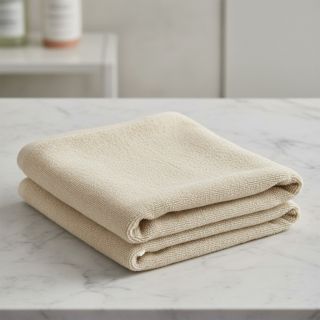 Elasztikus frottír dark beige