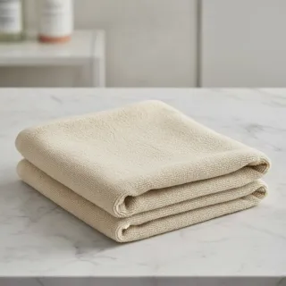 Elasztikus frottír dark beige