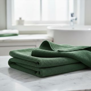 Elasztikus frottír dark green