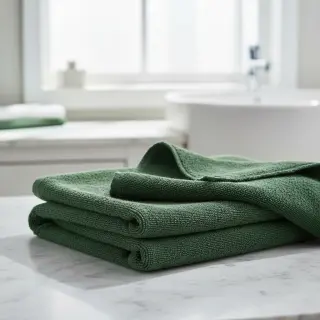 Elasztikus frottír dark green