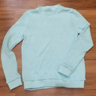 Pulóver anyag BIG KNIT DOT mint