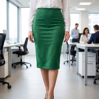 Bársony stretch SCUBA dark green