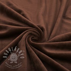 Elasztikus bársony anyag VELVET STRETCH dark brown