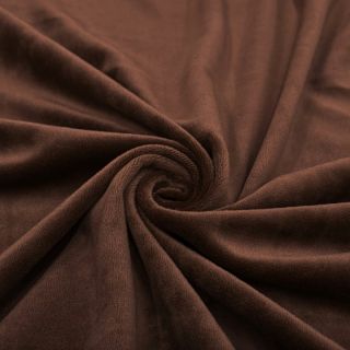 Elasztikus bársony anyag VELVET STRETCH dark brown