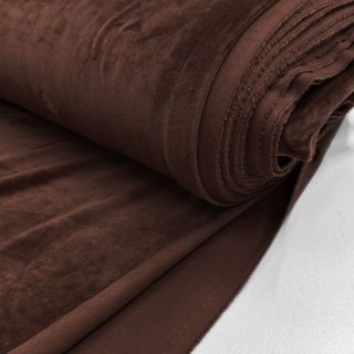 Elasztikus bársony anyag VELVET STRETCH dark brown
