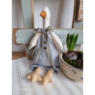 Lenvászon pamuttal Lira mini stripe jeans