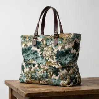 Dekorációs anyag jacquard Aubusson emeraude