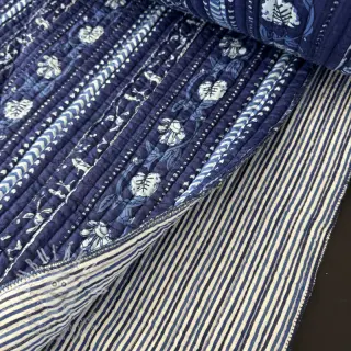 Pamutvászon QUILT Gange bleu