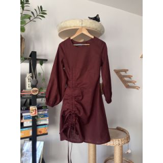 Lenvászon előmosott bordeaux