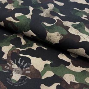 Pamutvászon Camouflage green digital print