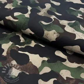 Pamutvászon Camouflage green digital print