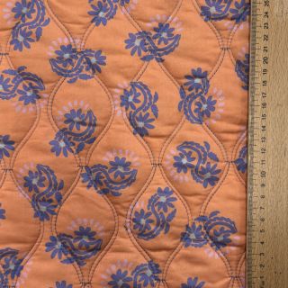 Pamutvászon VOILE STEPPED Daria flower purple digital print