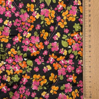 Pamutvászon VOILE STEPPED Ophelia flower digital print