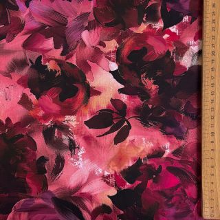 Pamutvászon SATIN Zurie flower digital print