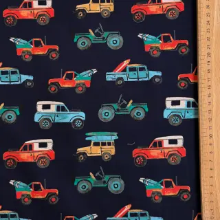 Pamutvászon Cars navy digital print