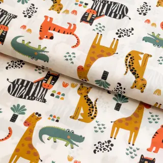 Pamutvászon Safari time offwhite digital print