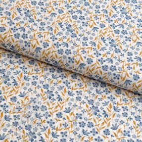 Pamutvászon Fine flowers blue