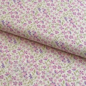 Pamutvászon Fine flowers purple