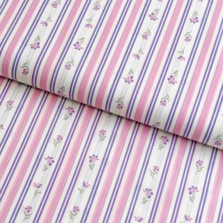 Pamutvászon Fine flowers STRIPE purple