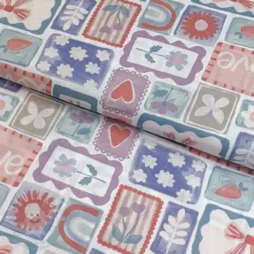 Pamutvászon Patchwork digital print