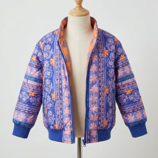 Pamutvászon VOILE STEPPED Daria flower purple digital print