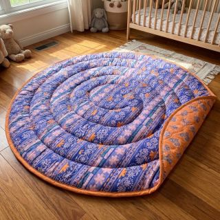 Pamutvászon VOILE STEPPED Daria flower purple digital print