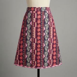 Pamutvászon VOILE STEPPED Daria flower aubergine digital print